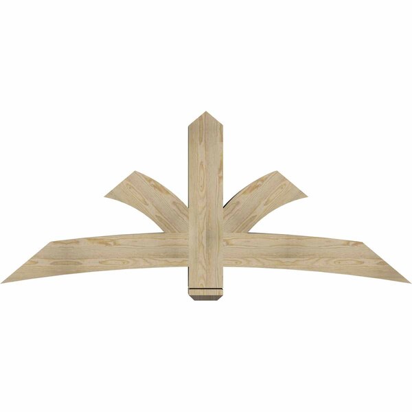 Ekena Millwork Davenport Rough Sawn Timber Gable Bracket, Douglas Fir, 72"W x 30"H x 6"D x 6"F, 10/12 Pitch GBW072X30X0606DAV00RDF - main